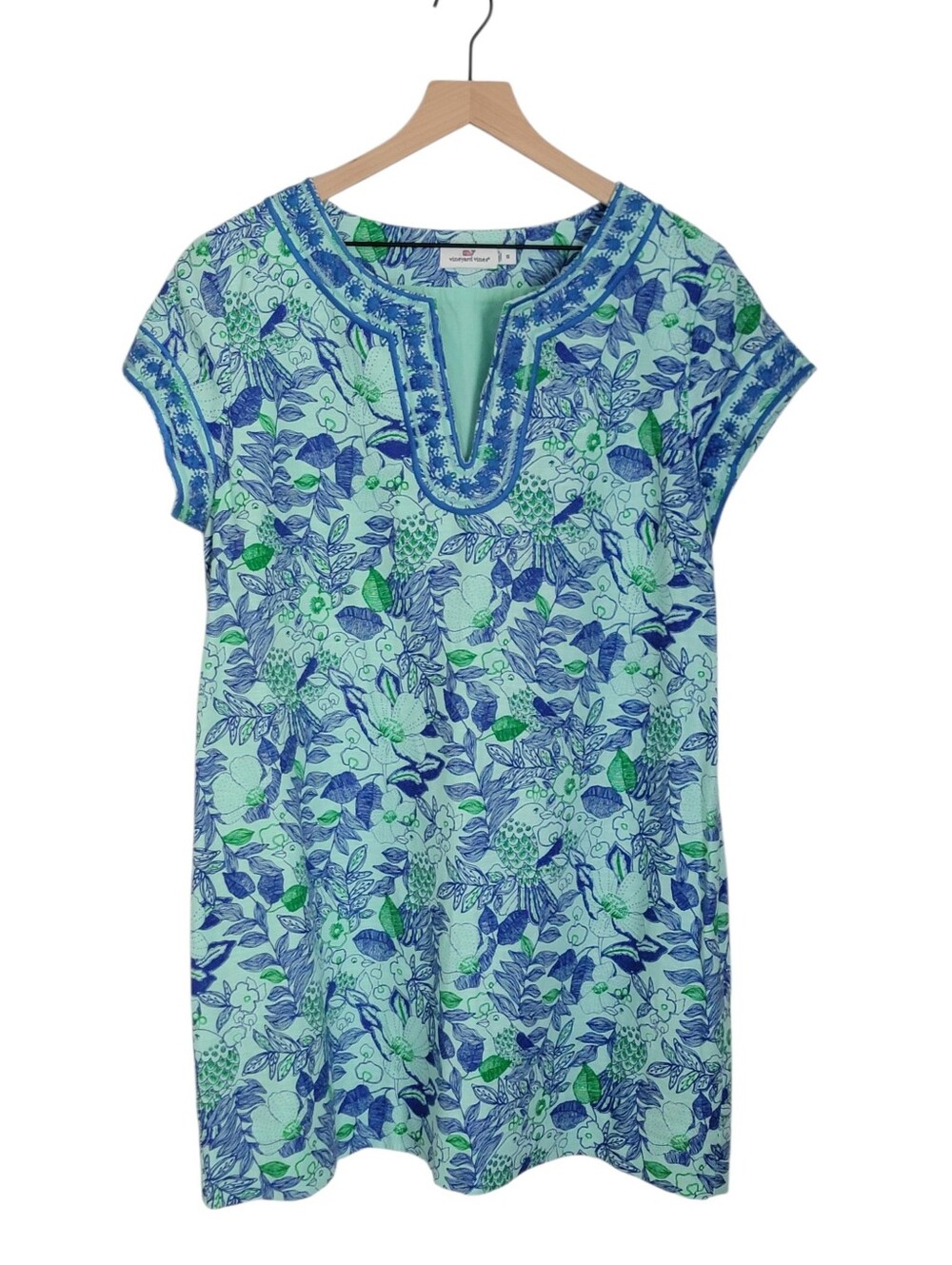 Vineyard Vines Cordia Floral Linen Cotton Tunic Dress Size 16